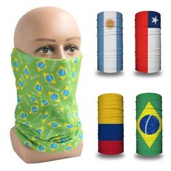 Brazil/Argentina/Chile/Colombia National Flag Bandana Face Shield Headscarf Magic Headband Hiking Scarves Motorcycle Neck Gaiter