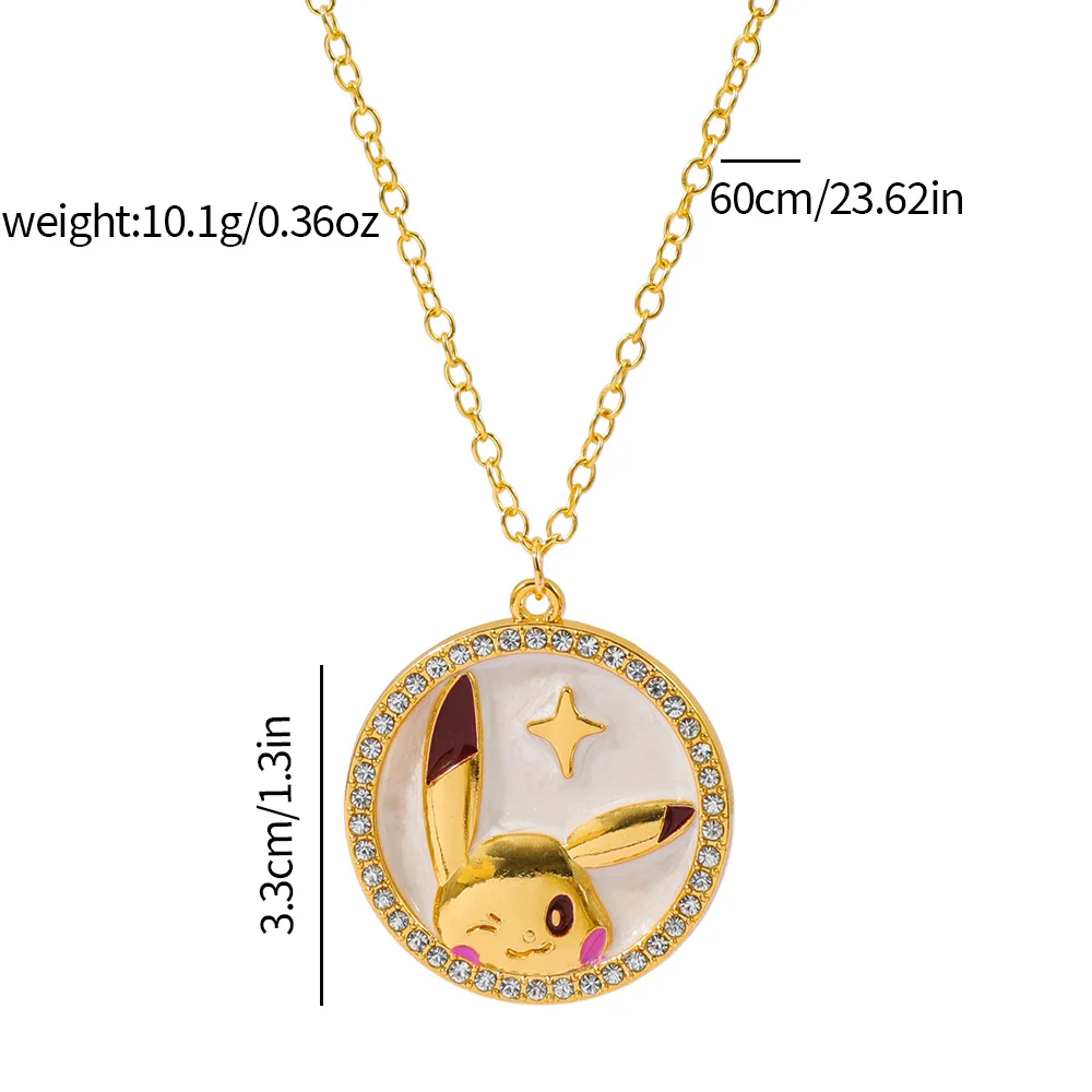 Anime Metall-Anhänger Niedliche Cartoon-Figur Pikachu Halskette für Anime GO Kawaii Y2k Halskette Jungen Mädchen Geburtstagsgeschenke