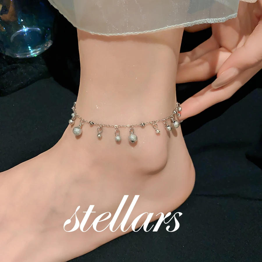 

Pleated Round Tassel Ankle Chain Simple Foot Accessory Ankle Bracelet Stylish Versatile Niche High-End Women's