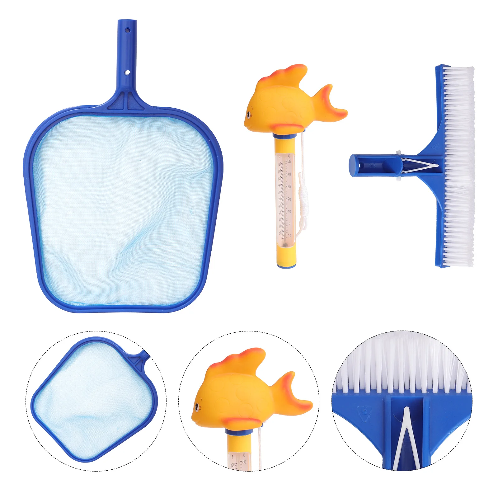 

1Set Swimming Pool Leaf Skimmer Net Telescopic Cleaning Tool Pond Fish Tank Scoop Brush Net Pond Cleaning Tool