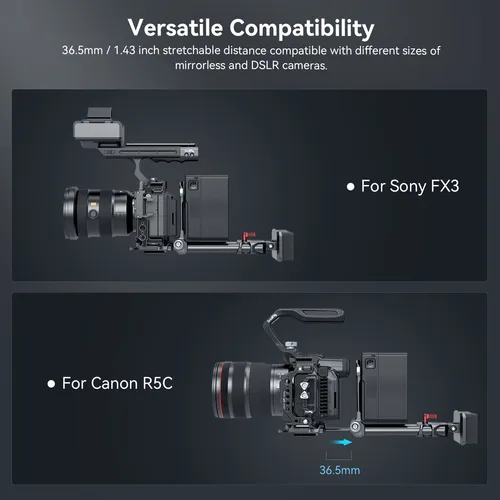 Imagen 2 del producto SmallRig-Placa de batería de montaje en V, placa de montaje de batería de bloqueo en V con placa de liberación rápida para Arca para cámaras DSLR, trípode-4063