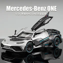 1:24 Mercedes-Benz un modello di auto in lega auto giocattolo per bambini ornamenti regalo aperti suono in metallo e simulazione di luce da collezione