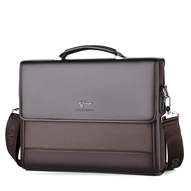 DUTRIEUX Business Leather Men Briefcase For Husband Shoulder Bag Man Laptop Briefcases Bags Large Capacity Men\'s Handbag