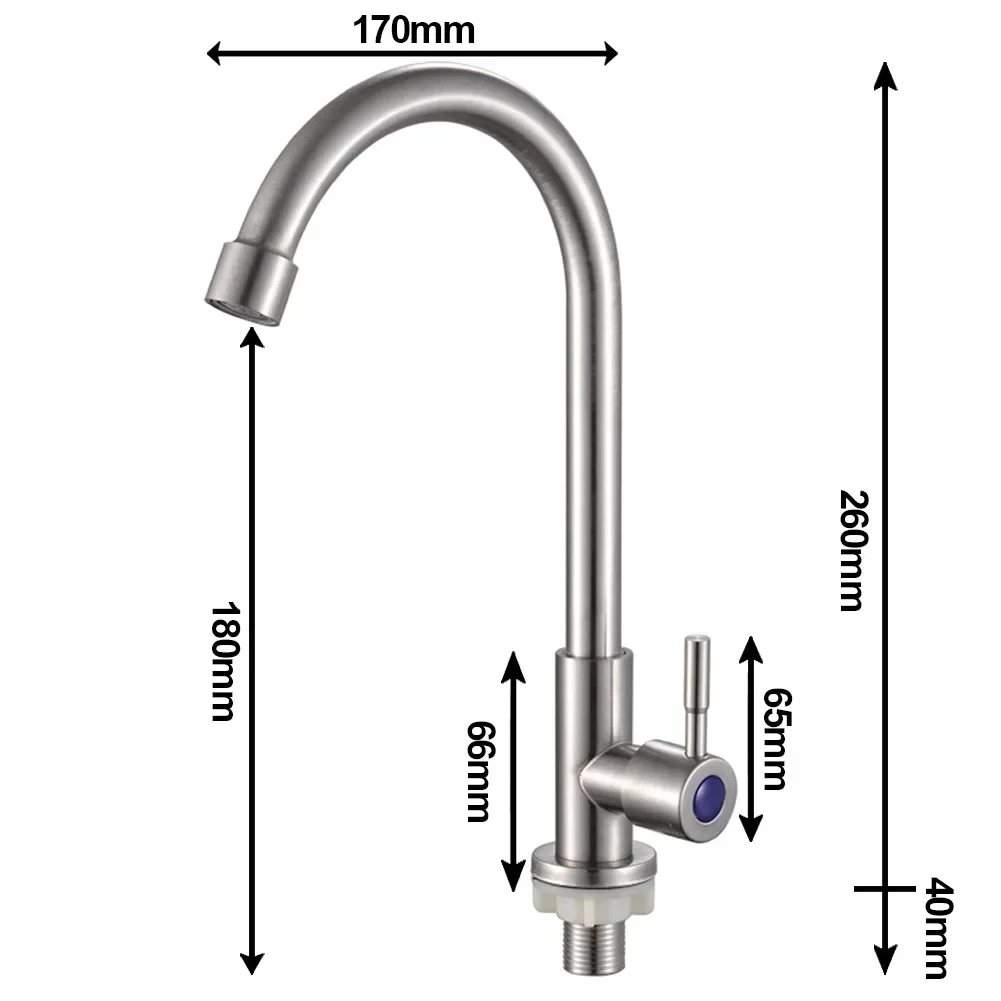 New Stainless Steel Kitchen Faucet Water Purifier Single Lever Hole Tap Cold Rotation Kitchen Shower Faucet