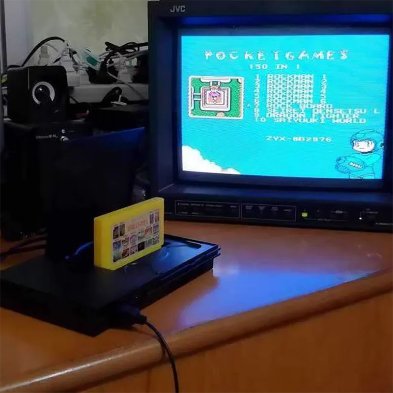 وحدة تحكم FC ببطاقة صفراء 8 بت، وحدة تحكم ps2 إلى وحدة تحكم ألعاب تلفزيون حمراء وآلة تدعم بطاقة FC