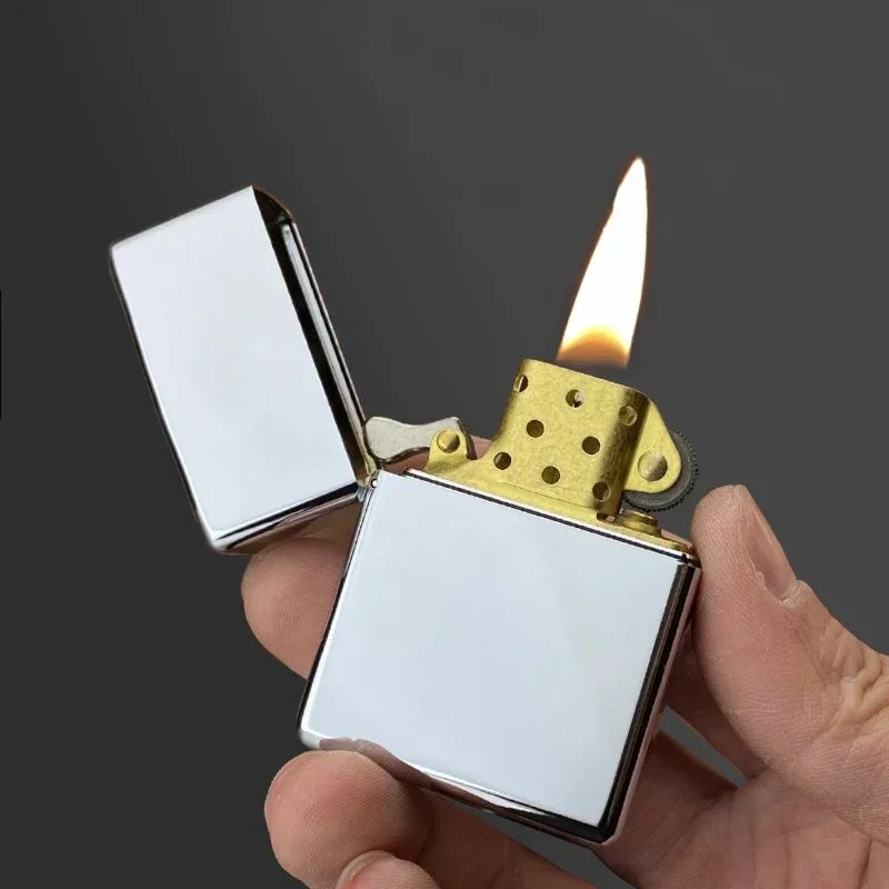 New ZORRO 912S Retro High End Heavy Armor Brass Titanium Windproof  Lighter 3/5 Hinge Metal Lighter Men's Gift torch lighter - Image 3