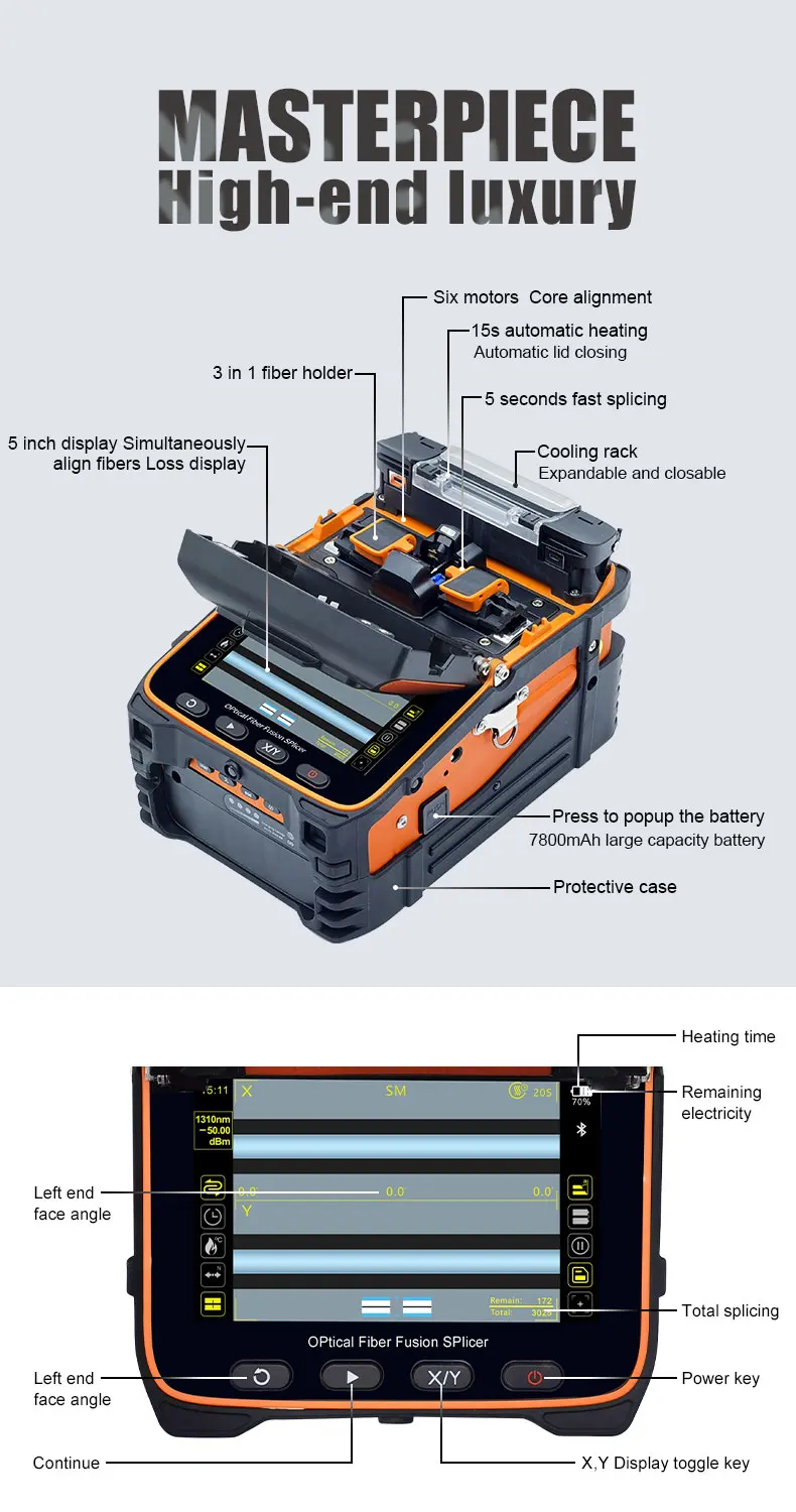 إشارة الربط عالية الجودة Fire Ai 9 Fusionadora إشارة Fire Ai9 Ia 9 Fiber Splicer