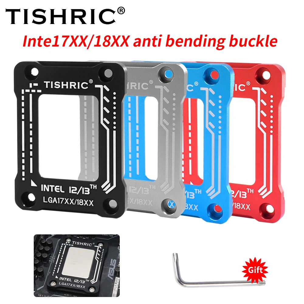 

TISHRIC LGA17XX 18XX CPU Bending Correction Fixed Buckle CNC Aluminum Anti-Bending CPU Correction Frame CPU anti bending buckle