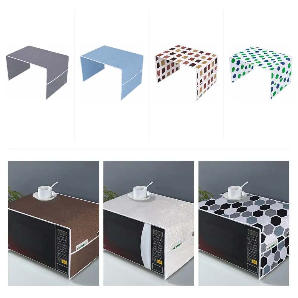 Super Soft Microwave Oven Dust Cover Dustproof Oilproof Microwave Protective Cloth PEVA Oven Dust Proof Cover Kitchen Use