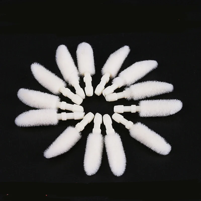 Replace Head Micro Clean Eyelash Extension Makeup Swabs 100pcs Head+1PC Handle Disposable Applicator Eyeshadow Lip Gloss Brush