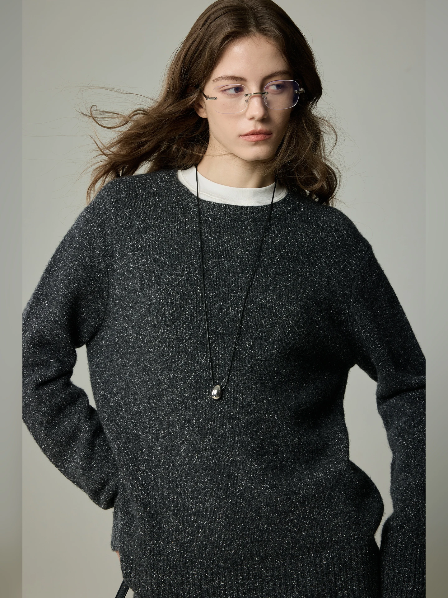 Casual Sle Woolen Silk Knitted Cardigan round Ne Loose Fit Meticulous Weaving Flower Pattern Women's Sweater for Daily Wear