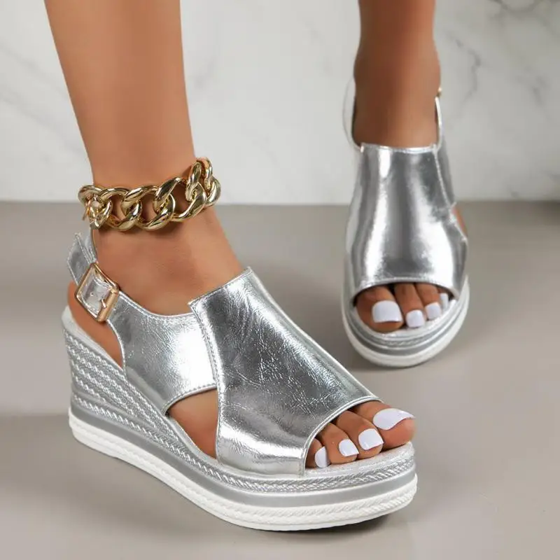 silver wedge dress shoes wide width Discount Shoes Silver Wedge Shoes Wide Width Mepaouo Womens Wedge Heel Sandals  Shoes Wide Width Platform