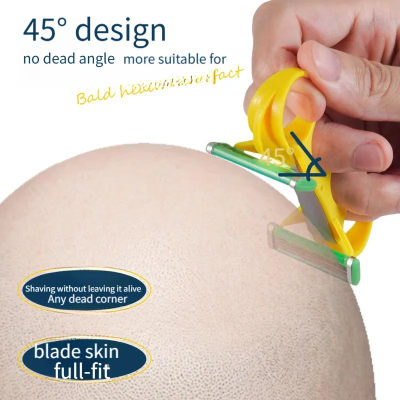 ماكينة قص شعر الرأس الأصلع السريعة - أداة العناية بالشعر المنزلية الإبداعية للرجال، جهاز حلاقة الرأس الأصلع المحمول