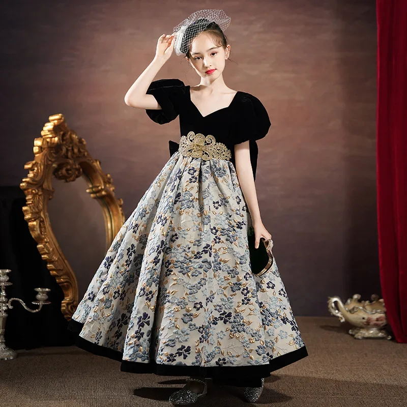Flower Girl Pageant Wedding Dresses for Girls Communion Prom Dress Children Floral Ball Gown Kids Performance Vestidos