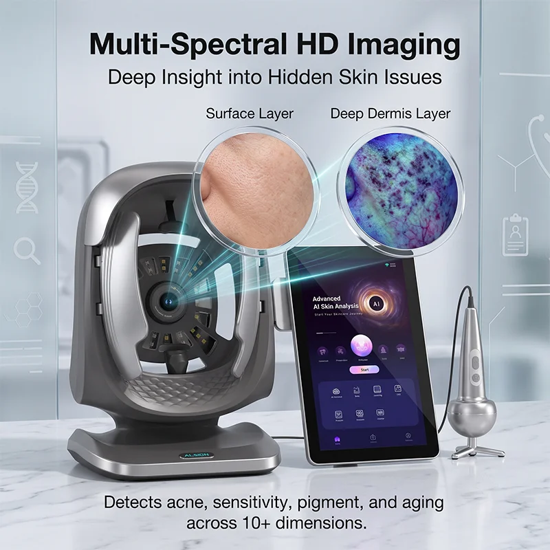 2026 Hot Selling X3 Pro AI Intelligent Facial Scalp Skin Analyzer 15.6 Inch Screen Generate Multilingual Digital Reports