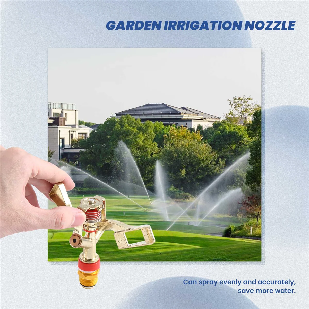 

ONCE Hot New 1/2 Inch Dual Connector Zinc Alloy 360 Degree Rotate Rocker Arm Water Sprinkler Nozzle Garden Irrigation Sprinkler