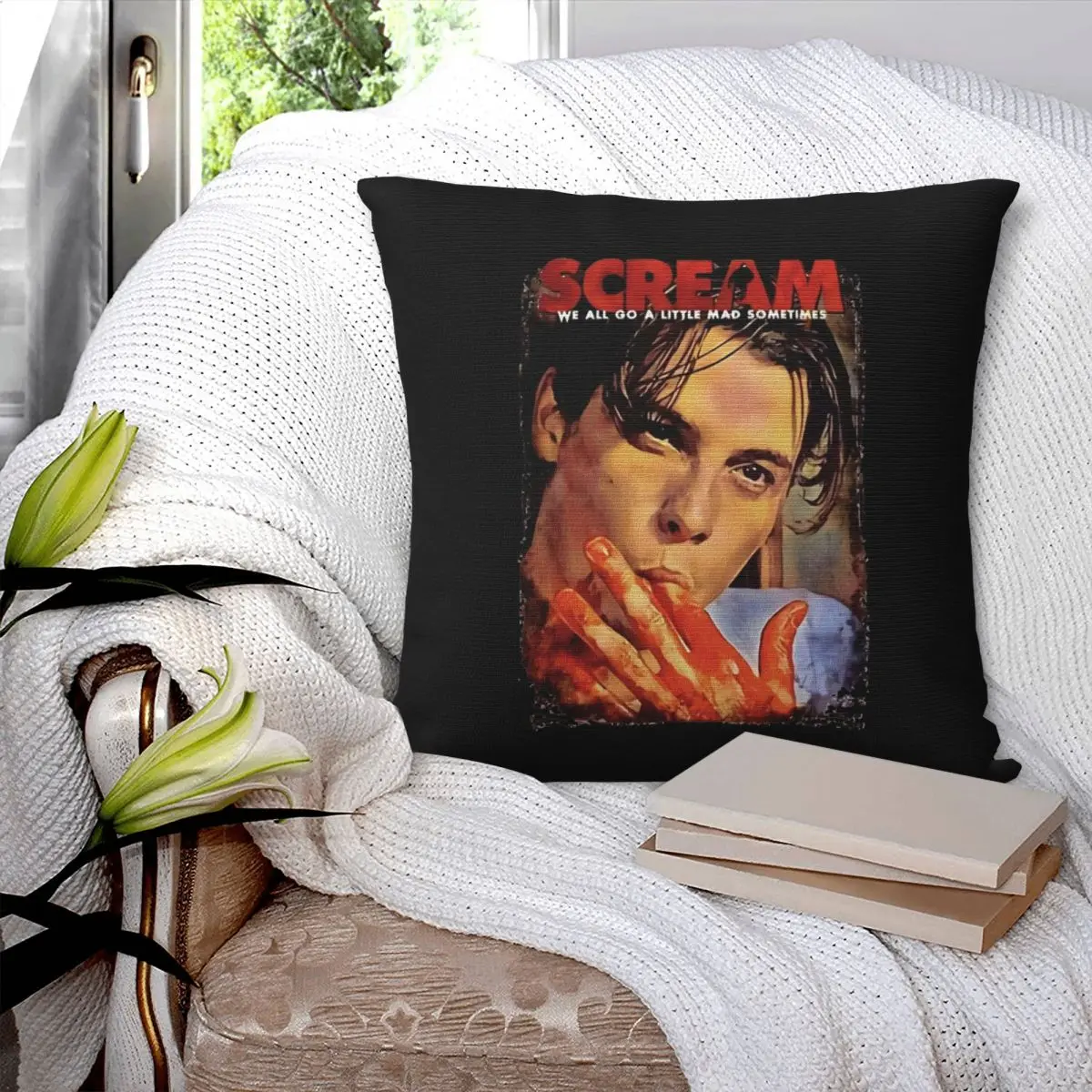 Scream Movie Billy Loomis Skeet Ulrich Pillowcase Polyester Linen Velvet Creative Decor Throw Pillow Case Sofa Seater Cushion