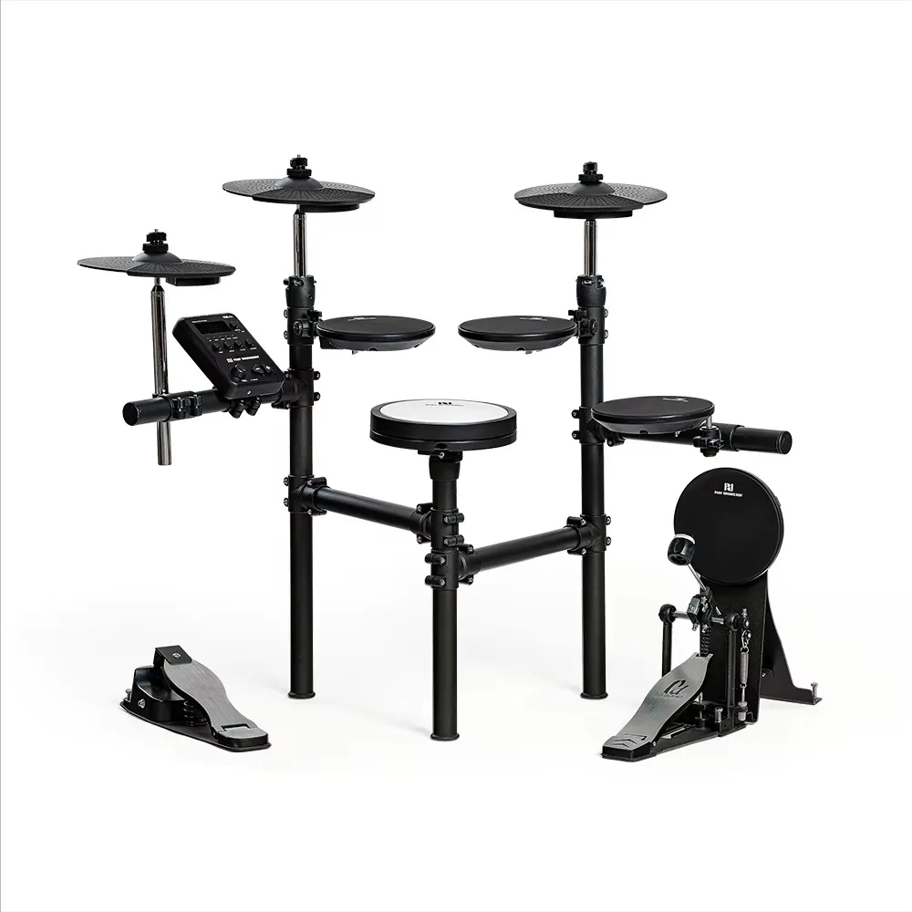 

PDX150 Electronic Drum Kit 5 Drums 4 Cymbals with Mesh Drumheads and Silicone Chambers Metal Material High Quality