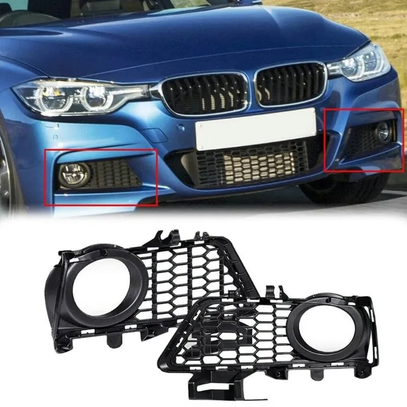 

The Left Lower Bumper Grille Fog Light Barbecue Grill For BMW F30 F31 328i 335i M Sport 12-18
