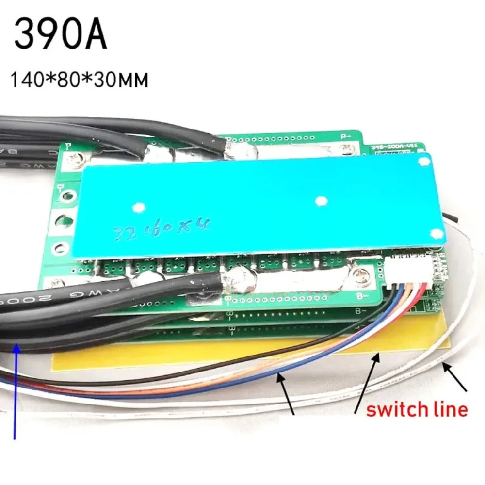 Imagem -05 - Lithium Battery Protection Board Bms Balance Charging Motocicleta Carro Elétrico Start Inversor rv 100a 200a 300a 4s 12v Lifepo4