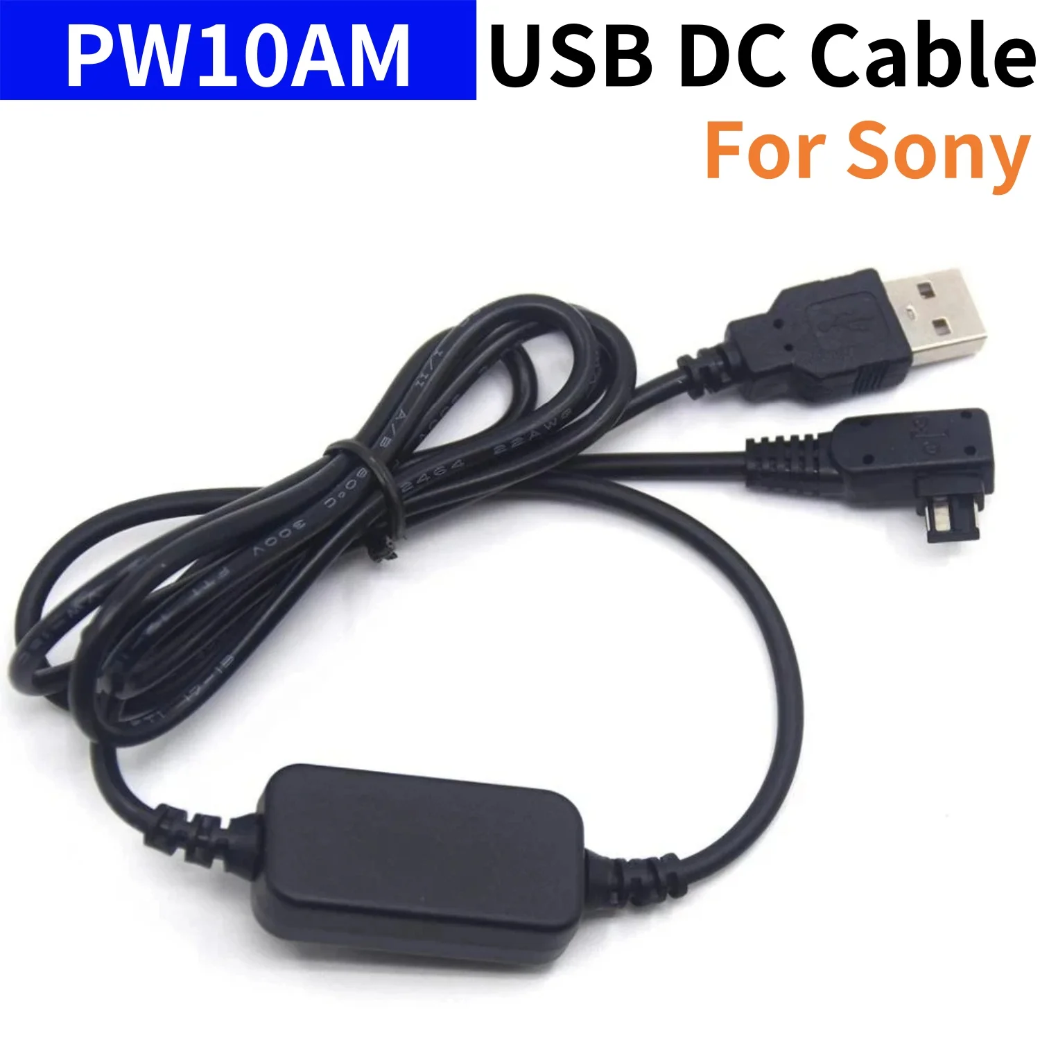 PW10AM to 5V Power USB Cable For Sony A550 A700 A850 A900 Nex-VG10 A77 A99 A100 A200 A290 A350 A380 A390 A450