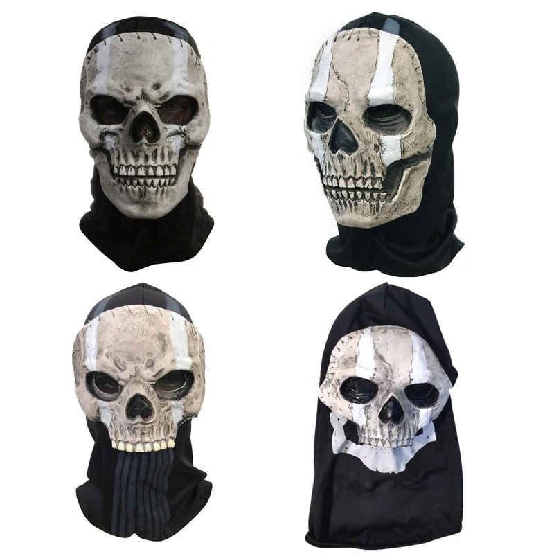 Halloween Horror Geist Schädel Latex Maske Spiele Unisex Charakter Kopfbedeckung Helm Cosplay Führen Tanz Dress Up Maskerade Requisiten