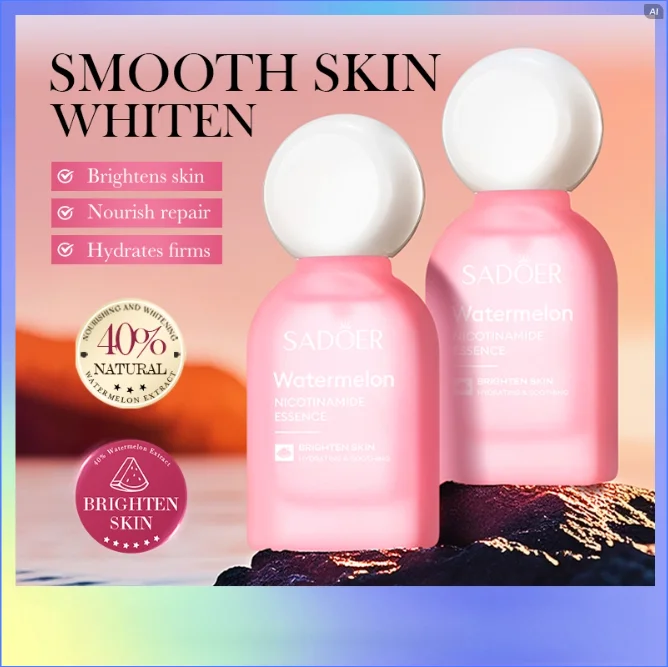 

50ml SADOER Niacinamide & Watermelon Extract Serum - Improve Dullness Hydrating Soothing Reduce Wrinkle Moisturizing Skin Care