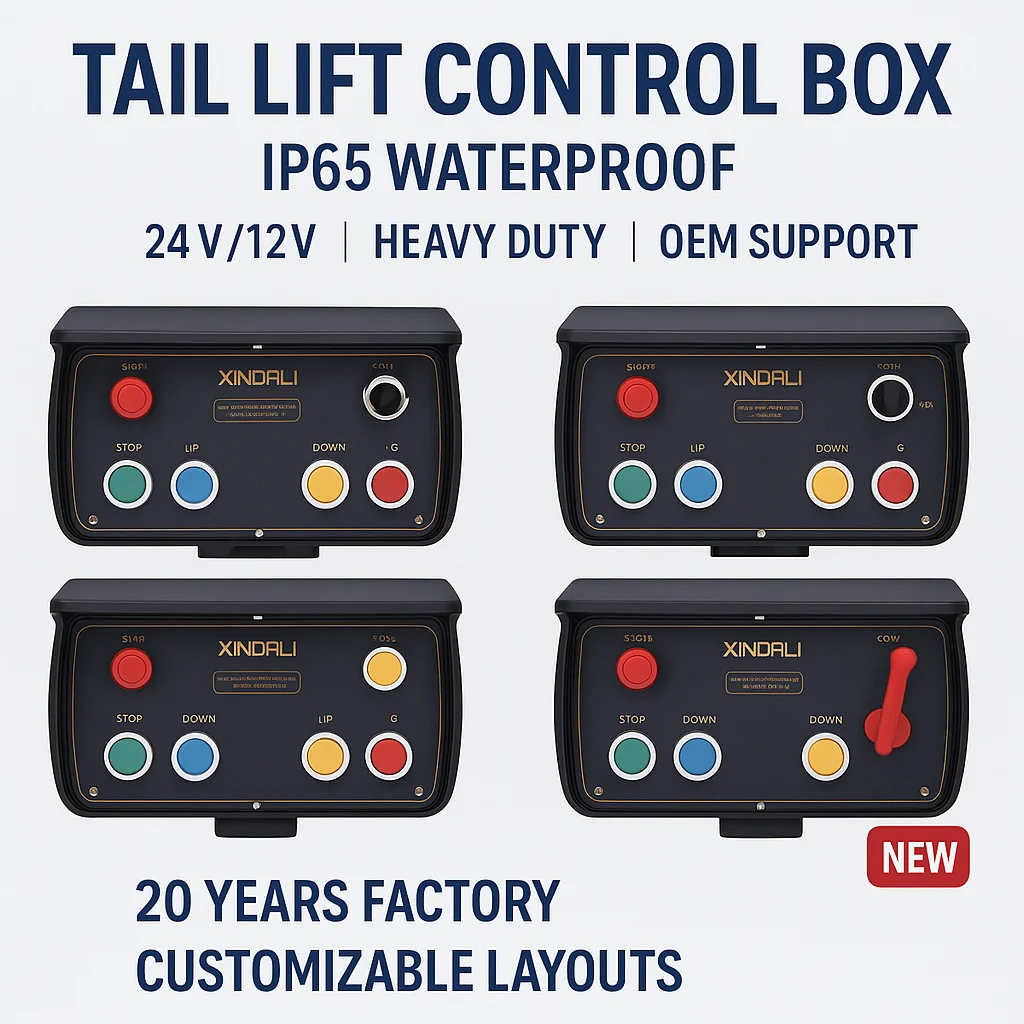 Waterproof IP65 Metal & Plastic Truck Liftgate Tail Lift Motor Control Box 12V 24V Heavy OEM Custom Layout 2NO