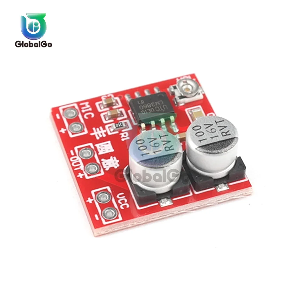 LM386 DC4-12V Electret Microphone Amplifier Board Microphone Pickup Module Can Drive Earphones And Small Power Speakers