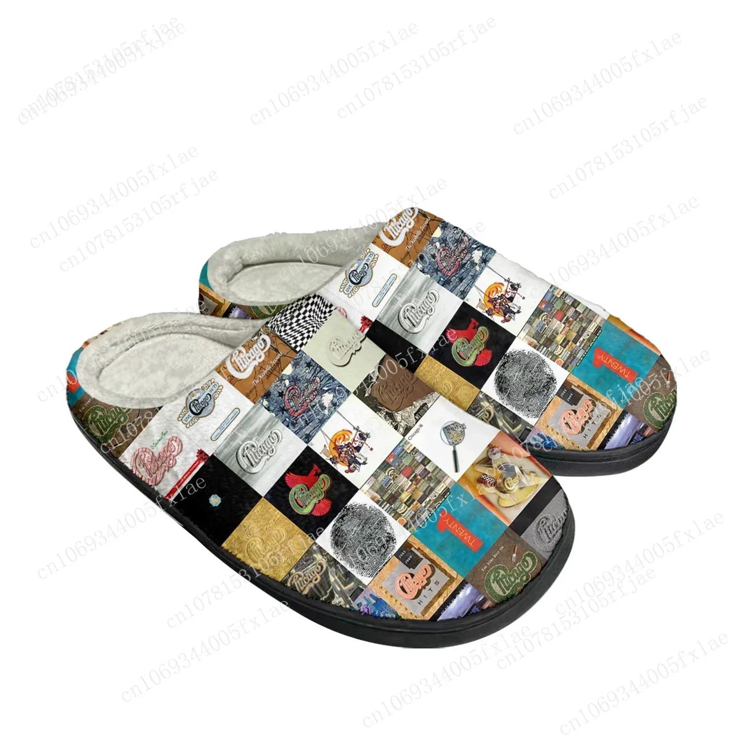 Chicago Band Rock Band Home Cotton Custom Slippers Mens Womens Pop Sandals Plush Bedroom Casual Keep Warm Shoes Thermal Slipper