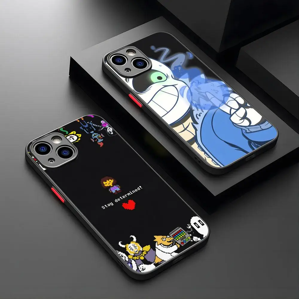 Undertale sans doggo Phone Case luxury Gift For iPhone 15 14 12 13 11 Pro XR XS Max Mini X 7 8 Plus matte shell Cover