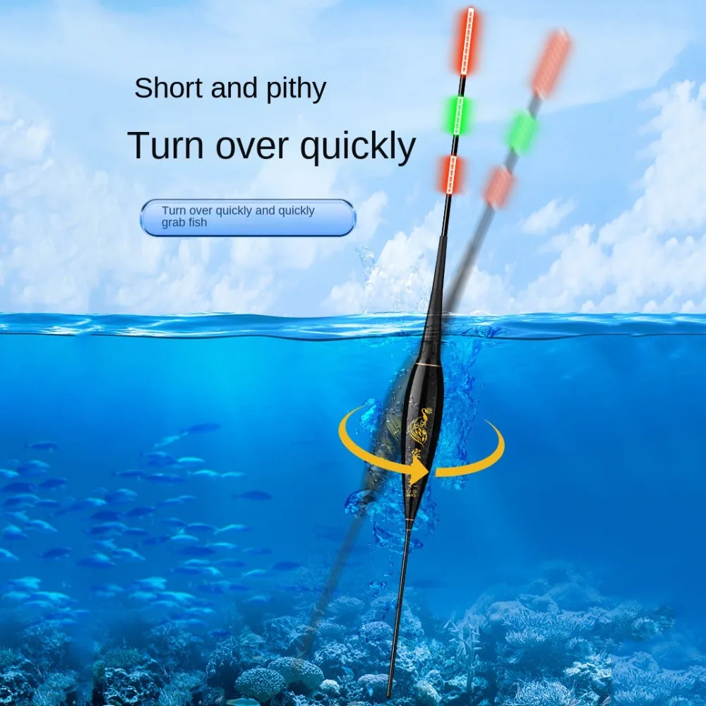 Smart Led Fishing Float Highly Sensitive Remind Buoy Gravity Sensor Glowing Electric Night Fishing Strobe Long Tail