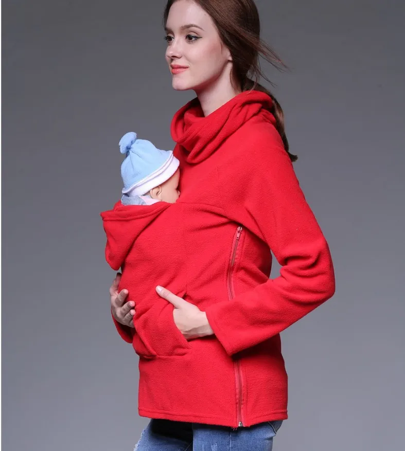 Winter Maternity Clothes Fashion Daddy Baby Carrier Jacket Kangaroo Warm Maternity Hoodies Men Outerwear Coat