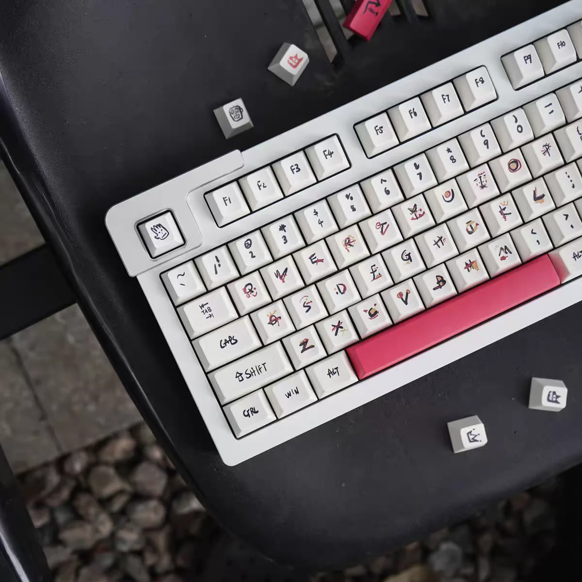 Profil Cherry PBT fenai Keycap 146 kunci untuk Cherry Gaming Keyboard mekanik dipersonalisasi topi kunci Font besar