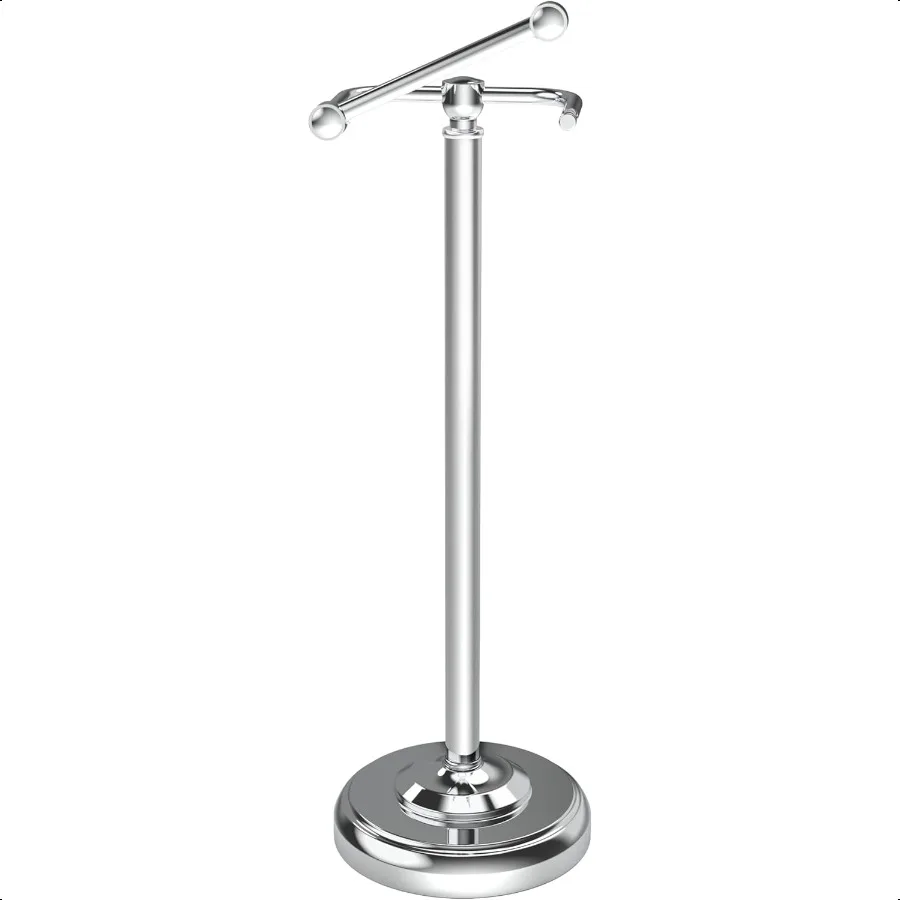 

Toilet Paper Holder Stand Polished Chrome Toilet Paper Holder Free Standing Post Pivoting Design Stable Weighted Base SUS304 St