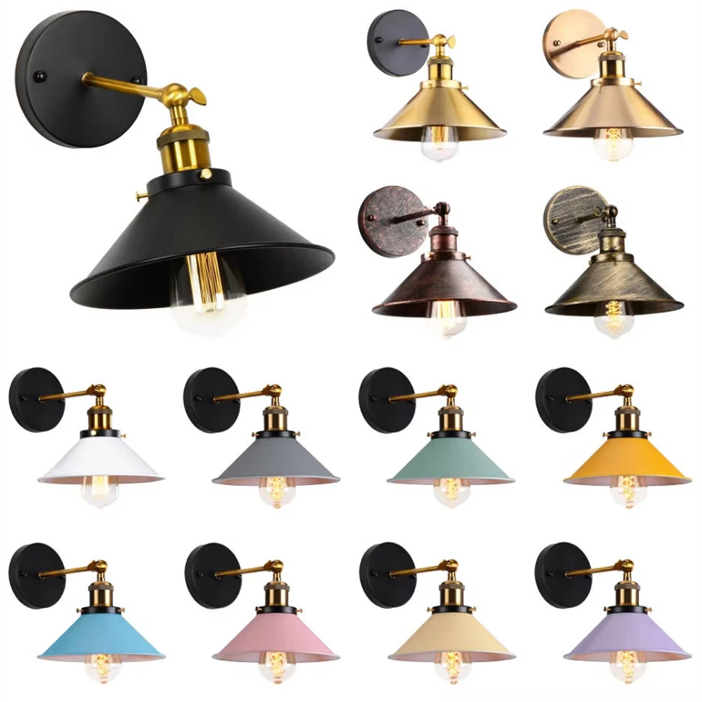 

Vintage Iron Industrial Wall Lights E27 Bedroom Bedside Lamp Living Room Cafe Indoor Lighting Decorative Light Fixture wandlamp