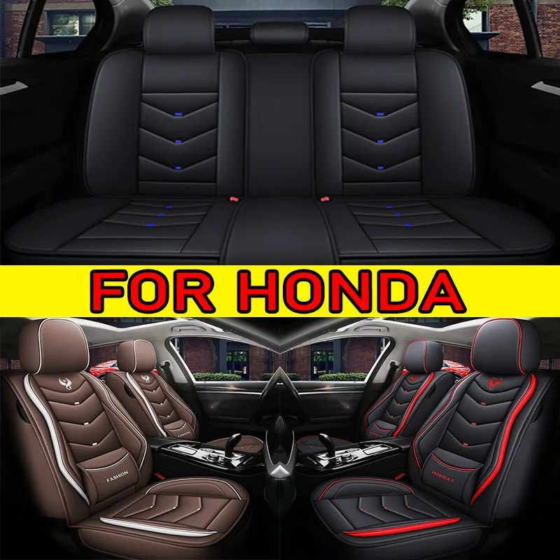

Чехол на автомобильное сиденье для HONDA, водонепроницаемый, из искусственной кожи, мягкий, удобный, подголовник, с твердой талией, с полной оберткой, чехол на сиденье