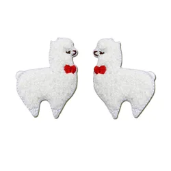 Plush Alpaca Embroidered Patches For Clothing Kids Self-adhesive Applique Scratch Patch DIY Sewing Accesorios Para Ropa Badges