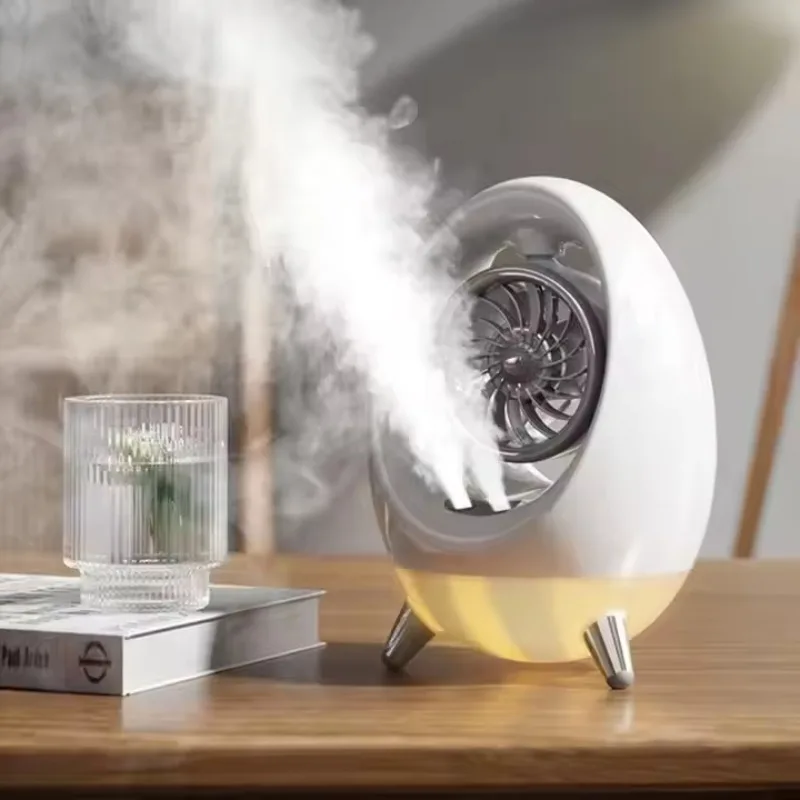 Mini Water-cooled Air Conditioner Fan Home Outdoor Portable Small Chiller Usb Charging Double Spray Fan