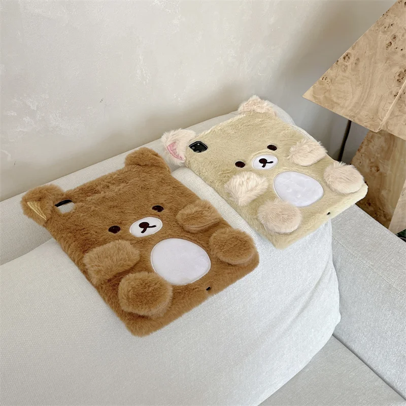 لباد 10 9 8 7th الهواء 1 2 3 4 5 6 10.9 Mini 6 A16 Pro 11 12.9 13 بوصة حافظة الطفل الكرتون أفخم Rilakkuma اللوحي واقية