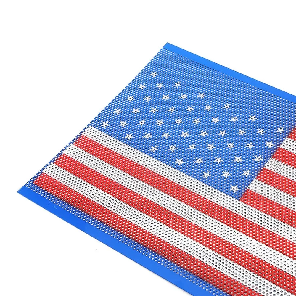 Grill Mesh Insert American Flag Matte Aluminum Alloy Mesh Grille Grid For Jeep Wrangler JL 2018 2019 2020 2021+