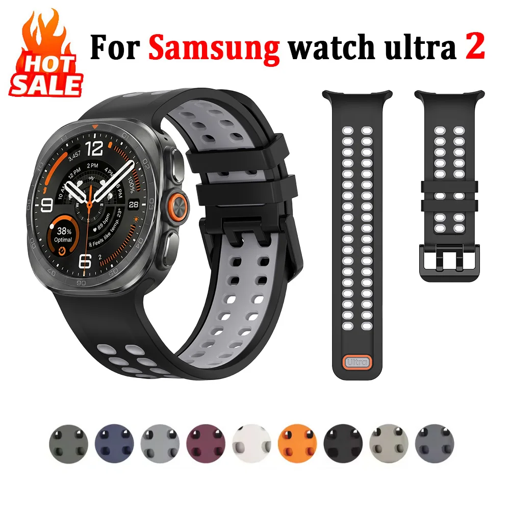 Original Sport Silicone Band For Samsung Galaxy Watch Ultra 2 Strap For Galaxy Watch Ultra 47mm 2025 2026 Bracelet Accessories