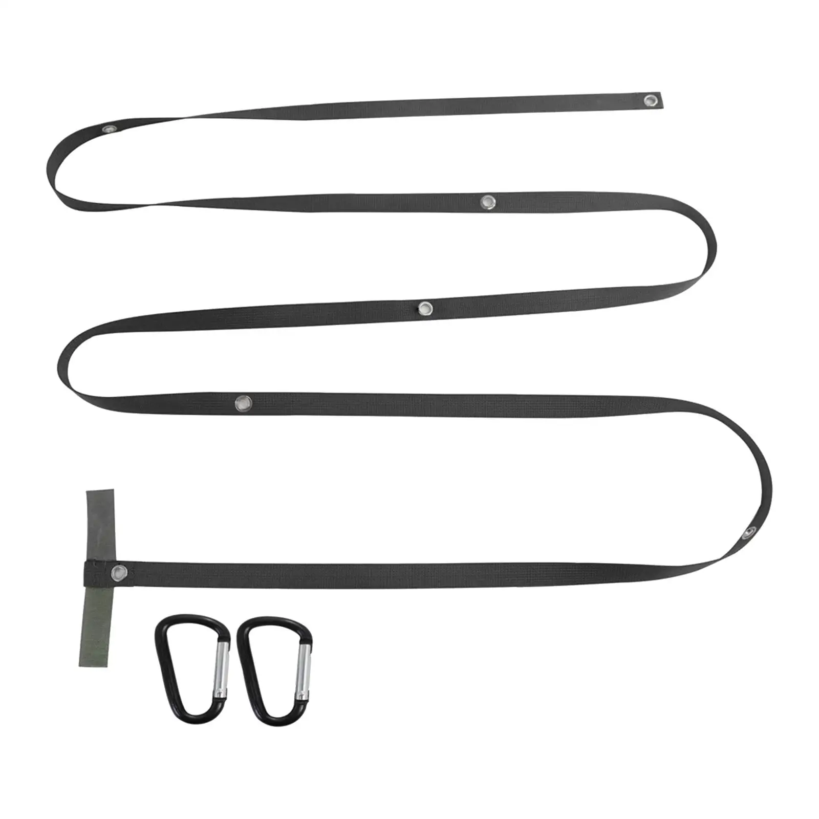Tent Awning Extension Belt Lanyard Rope Draw Rope with Carabiner Camping