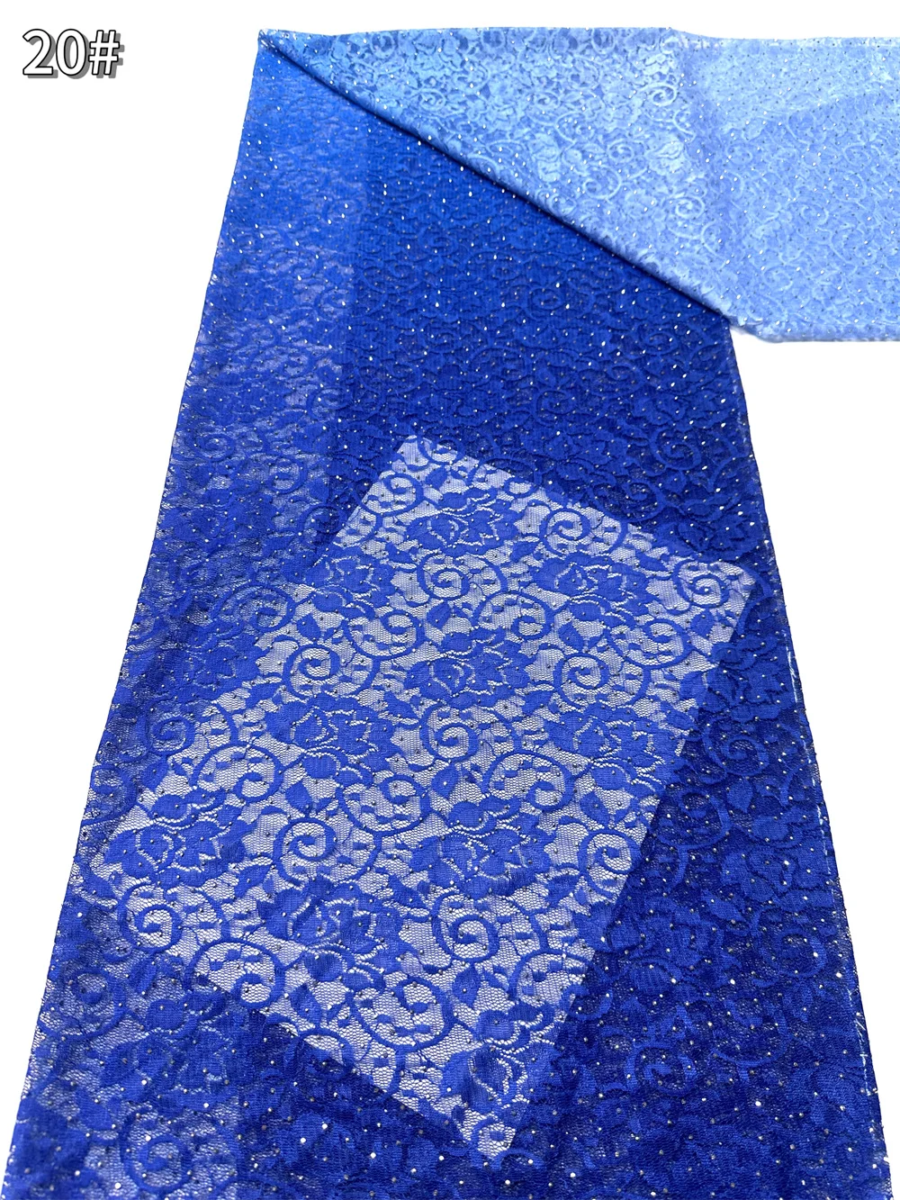 

Royal Blue African Mesh Lace Fabric 2026 High Quality Lace French Luxury Stones Lace Nigeria Tulle Lace Fabric For Wedding Dress