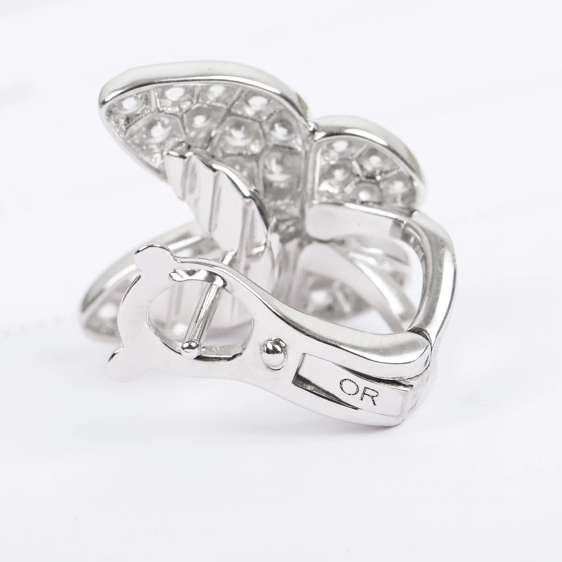 2021 Hot Brand Pure 925 Sterling Silver Earrings Butterfly Full Diamond Luxury Colorful Wings White Gold 925 Hot Design Jewelry