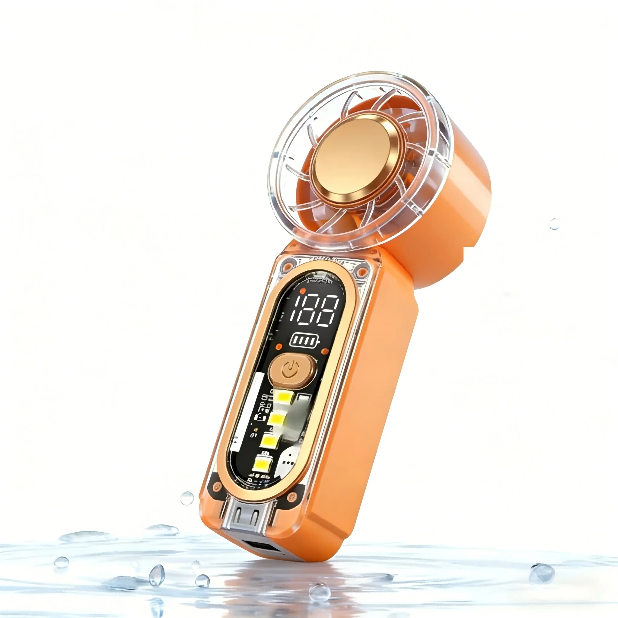 

Новый мини-вентилятор 2026 года, портативный турбовентилятор с 100 скоростями, USB-перезаряжаемый, портативное устройство для охлаждения на открытом воздухе