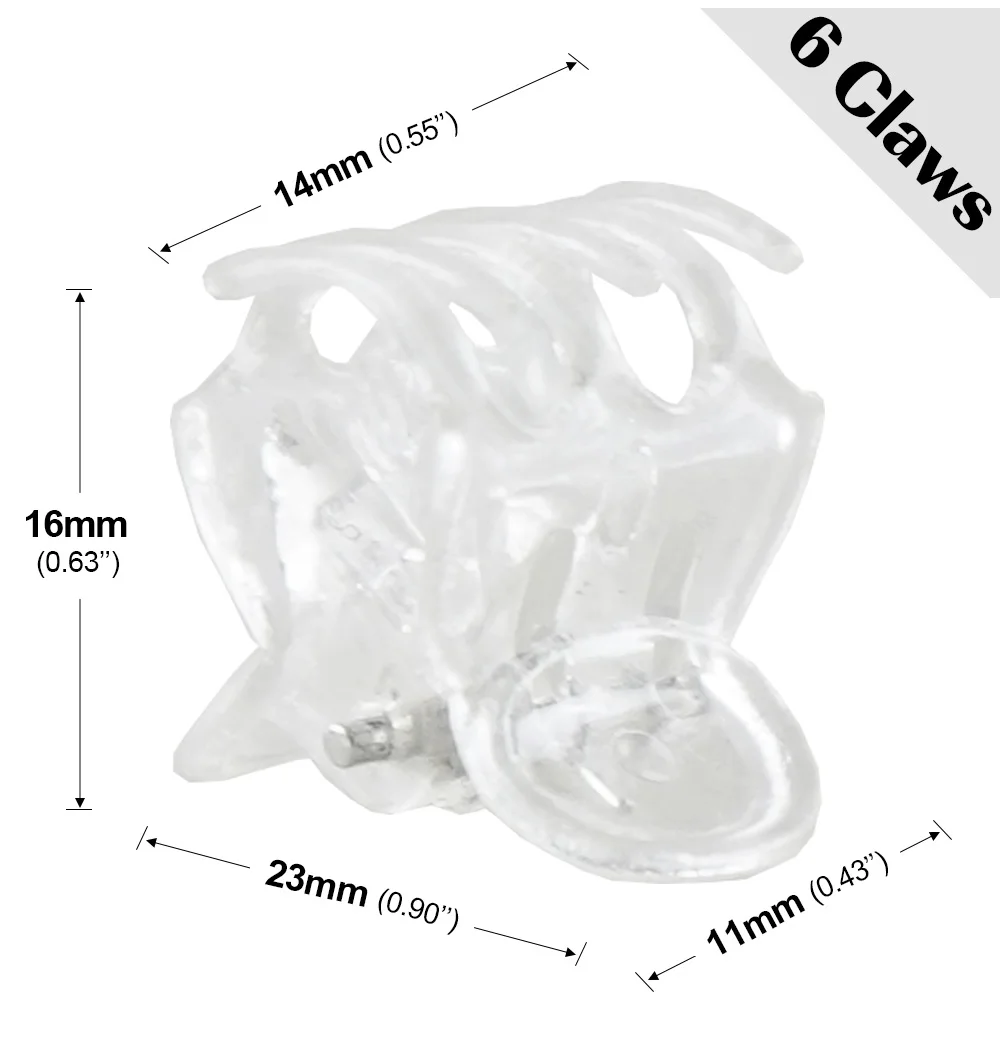 50-100PCS Transparent Garden Plant Clips Clear Plastic 6-Claw Orchid Clamp Flower Climbing Stem Butterfly Decorative Support