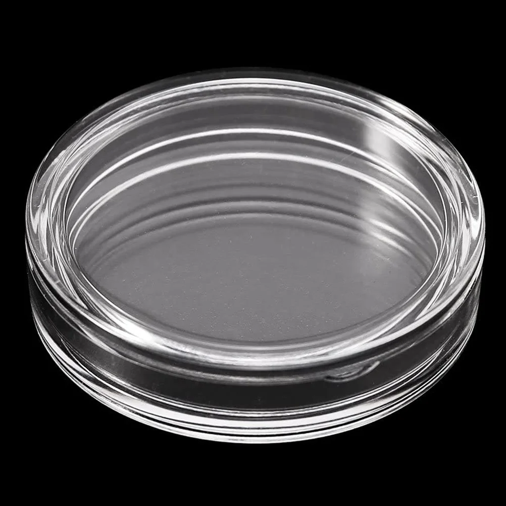 

20Pcs Acrylic Coin Storage Containers Transparent Easy Open Display Case Practical Collector Organizer Coin Collection Box