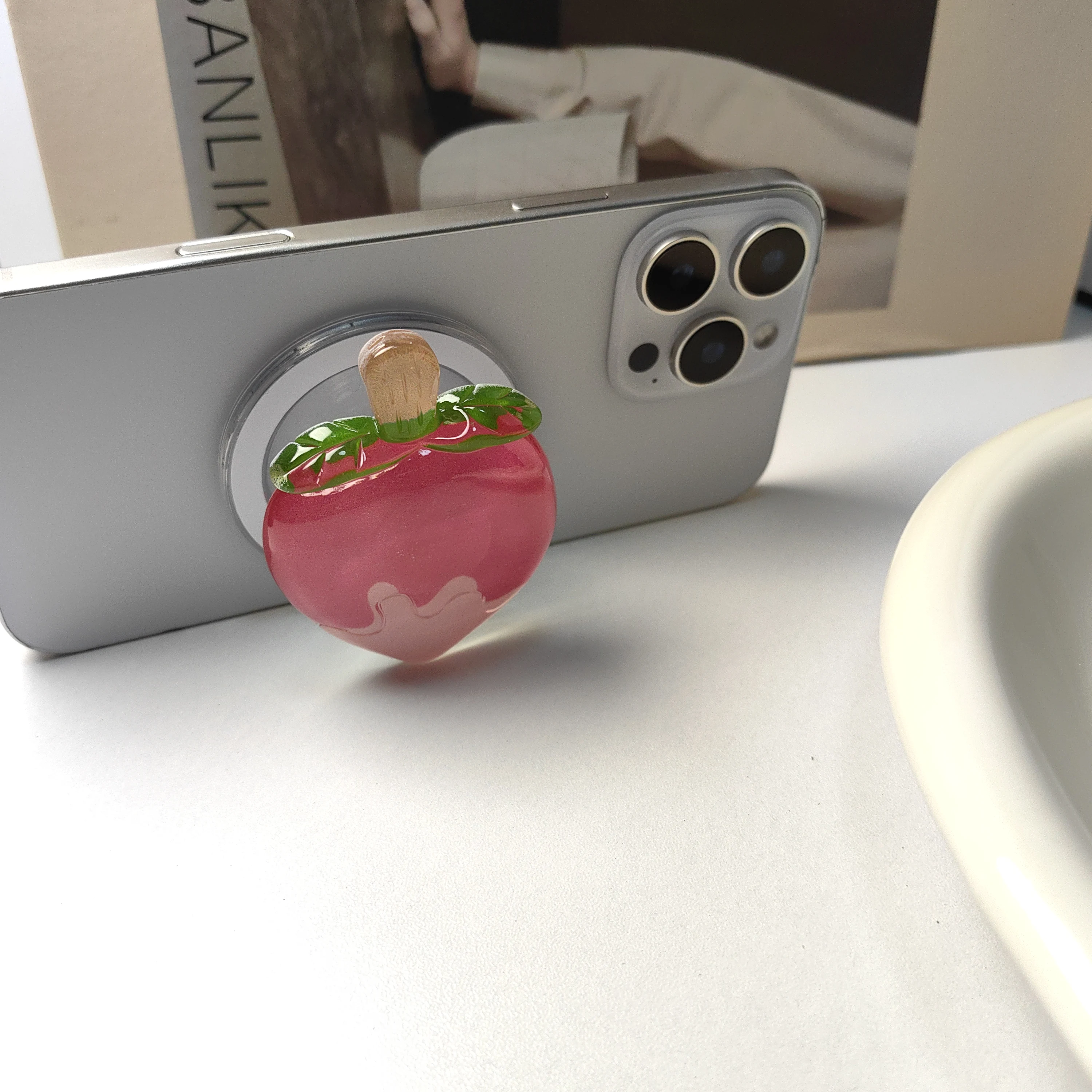 

Корейский милый красочный персиковый держатель для телефона Griptok, поддержка iPhone, чехлы Samsung, ручка Tok, кронштейн для гнезда, подарок для девочки