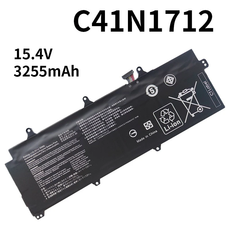 3255mAh 50Wh 15.4V C41N1712 بطارية الكمبيوتر المحمول ل ASUS GX501V GX501GM GX501GI GX501GS GX501G GX501VSK ROG ZEPHYRUS GX501